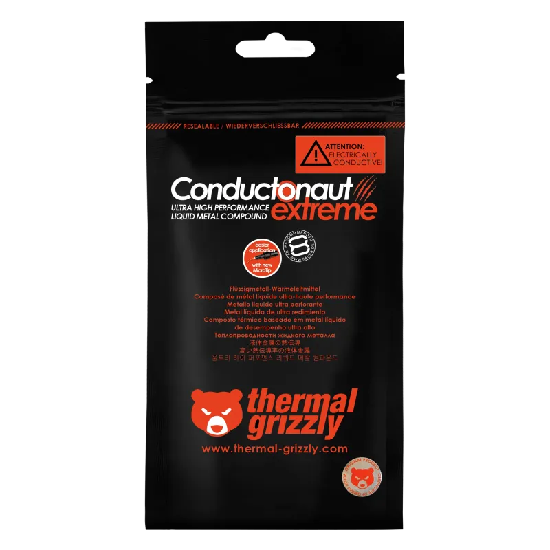 Keo tản nhiệt Kim loại lỏng CPU Thermal Grizzly Conductonaut EXTREME 1g  |  5g