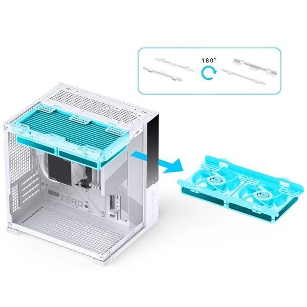 Vỏ case máy tính Jonsbo D34 - WHITE | Mini ITX, Matx, Màu Trắng