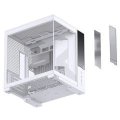 Vỏ case máy tính Jonsbo D34 - WHITE | Mini ITX, Matx, Màu Trắng