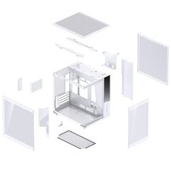Vỏ case máy tính Jonsbo D34 - WHITE | Mini ITX, Matx, Màu Trắng