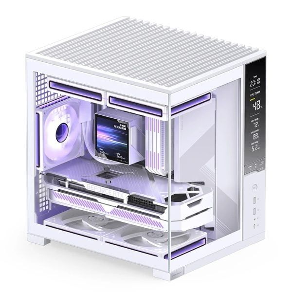 Vỏ case máy tính Jonsbo D34 - WHITE | Mini ITX, Matx, Màu Trắng