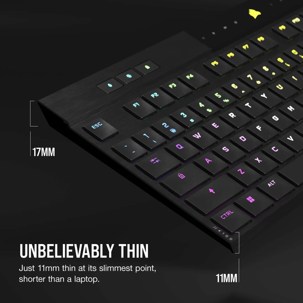 Bàn phím không dây Corsair K100 AIR MX ULP TCT-RGB - BLACK