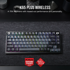 Bàn phím không dây Corsair K65 CSR RED-BLK-RGB-GREY