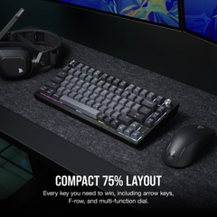 Bàn phím không dây Corsair K65 CSR RED-BLK-RGB-GREY