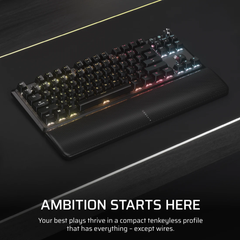 Bàn phím không dây Corsair K70 CORE TKL WL-MLX RED RGB - BLACK