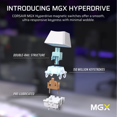 Bàn phím Corsair K70 PRO TKL-MGX-BLK RGB - WHITE