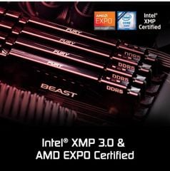 Bộ nhớ Ram PC RAM Kingston FURY Beast 32GB (1x32GB) DDR5 6000Mhz | KF560C36BBE2-32 (AMD EXPO+INTEL XMP)
