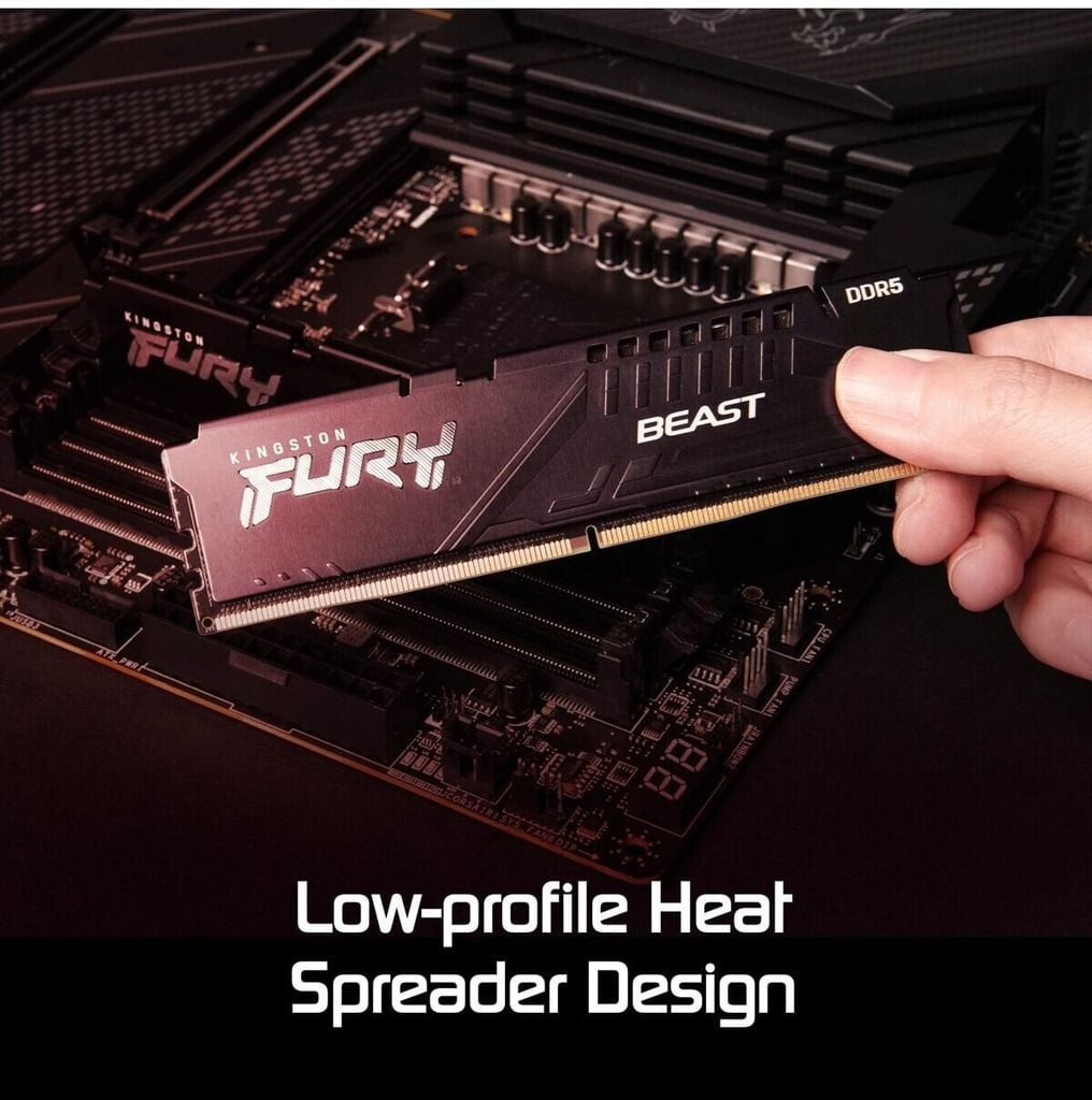Bộ nhớ Ram PC RAM Kingston FURY Beast 32GB (1x32GB) DDR5 6000Mhz | KF560C36BBE2-32 (AMD EXPO+INTEL XMP)