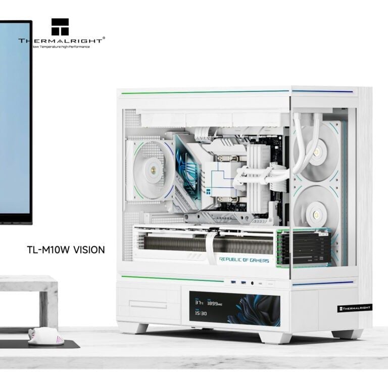 Vỏ Case Máy Tính THERMALRIGHT M10 Vision - WHITE (Có Màn Hình 9.2 inch)