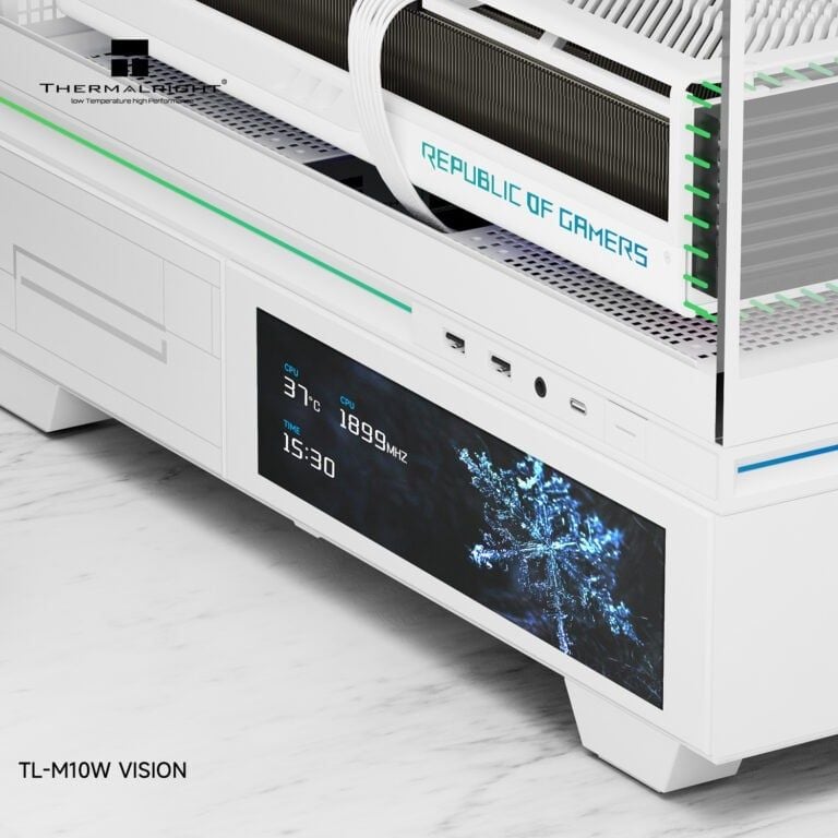 Vỏ Case Máy Tính THERMALRIGHT M10 Vision - WHITE (Có Màn Hình 9.2 inch)