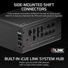 Nguồn máy tính Corsair HX1200i SHIFT ATX 3.1 & PCIe 5.1 - 80 Plus Platinum - Full Modul