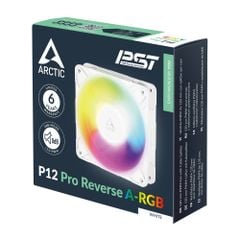 QUẠT TẢN NHIỆT ARCTIC P12 Pro Reverse A-RGB - WHITE ( CÁNH NGƯỢC)