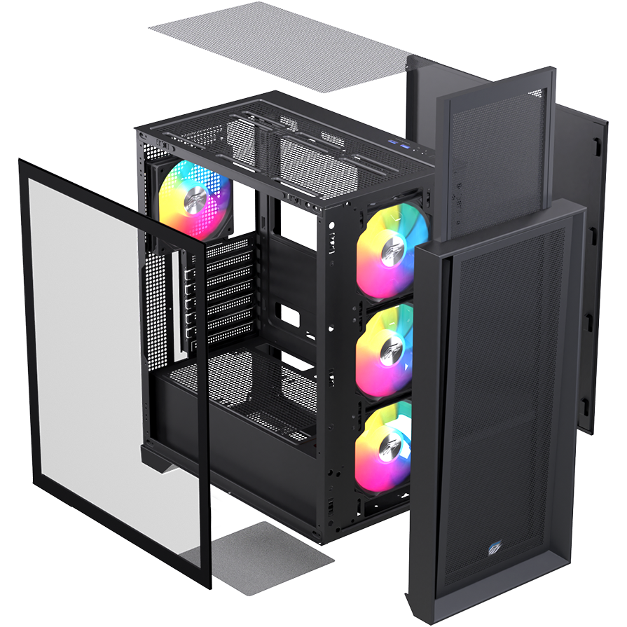 Vỏ Case Máy Tính EINAREX P600 RGB - BLACK