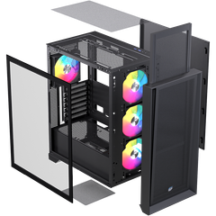 Vỏ Case Máy Tính EINAREX P600 RGB - BLACK
