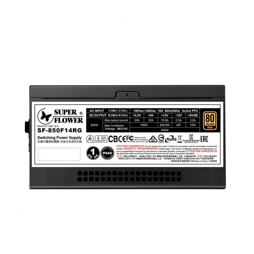 Nguồn SuperFlower Leadex III Gold ARGB 850W Black