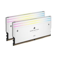 Bộ nhớ RAM PC Corsair DDR5 6000MT/s 64GB 2x32GB DIMM XMP 3.0 DOMINATOR TITANIUM White Heatspreader RGB LED 1.4V - WHITE