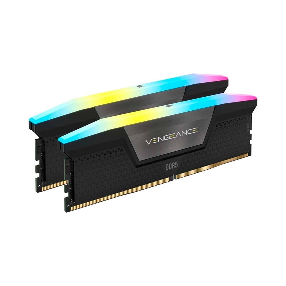 Bộ nhớ RAM PC Corsair DDR5 5200MHz 64GB 2x32GB DIMM VENGEANCE RGB Black Heatspreader RGB LED 1.25V - BLACK