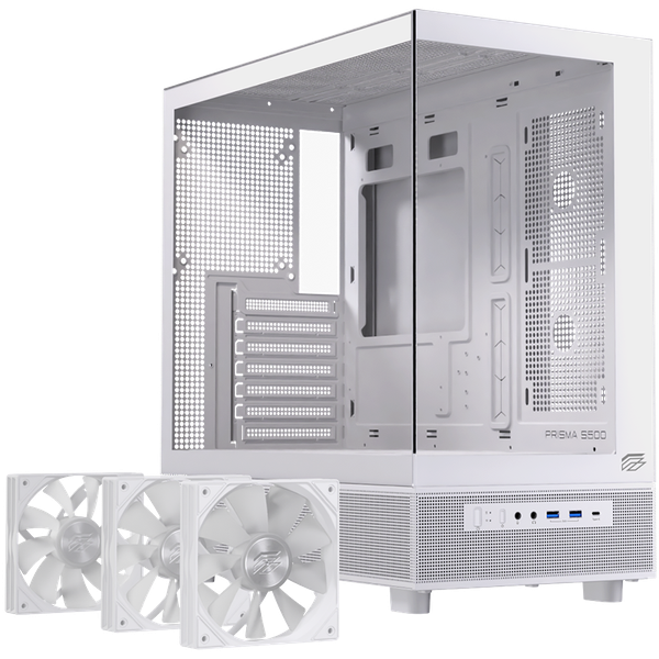 Vỏ Case Máy Tính EINAREX S500 RGB - WHITE