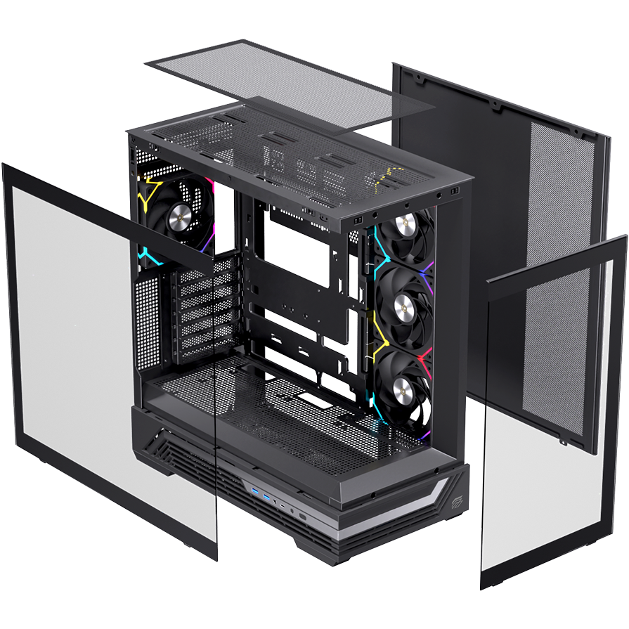 Vỏ Case Máy Tính EINAREX S800 RGB - BLACK