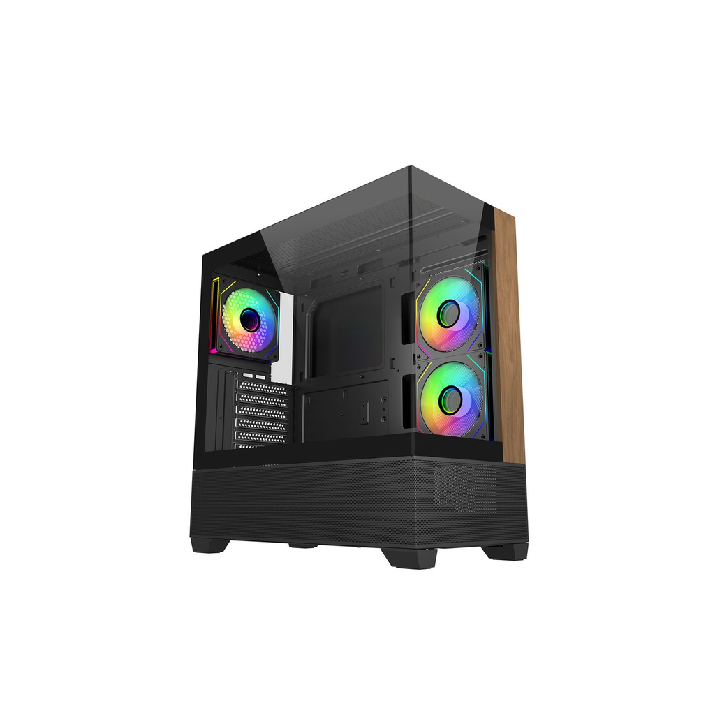 Vỏ Case Cooler Master Elite 690 Wood - BLACK
