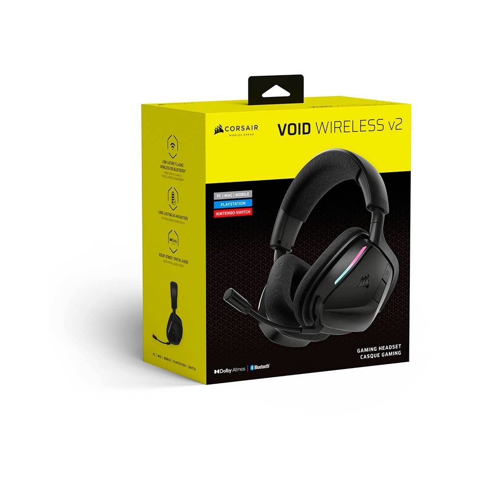 Tai nghe Không Dây Corsair VOID V2 Carbon - BLACK