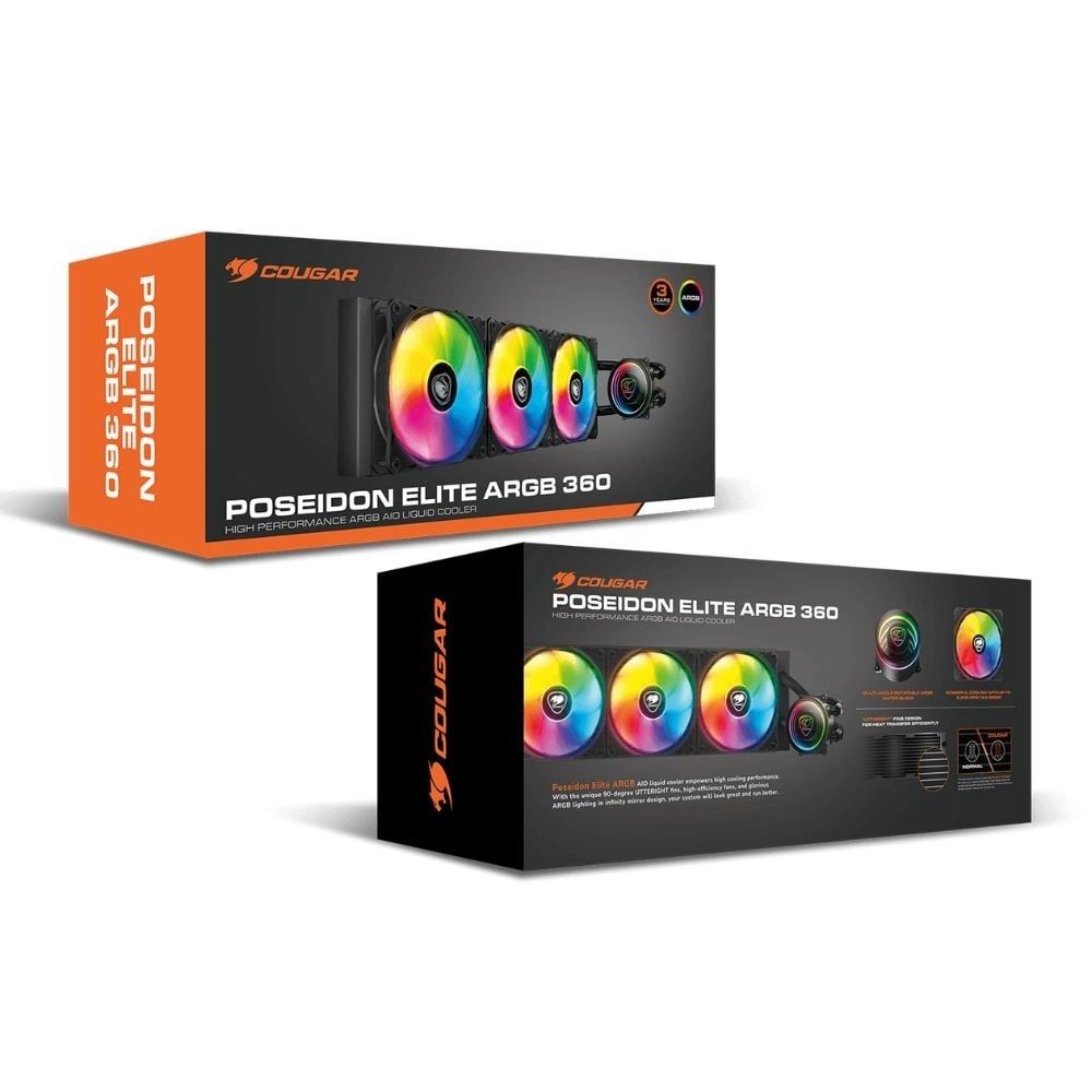 Tản nhiệt nước AIO Cougar POSEIDON ELITE ARGB 360 - BLACK