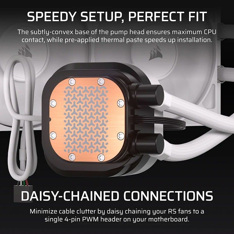 Tản nhiệt nước AIO Corsair NAUTILUS 240 RS LCD - WHITE