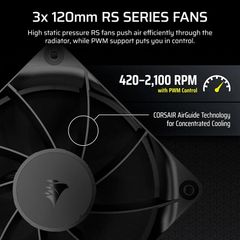 Tản nhiệt nước AIO Corsair NAUTILUS 360 RS LCD - BLACK