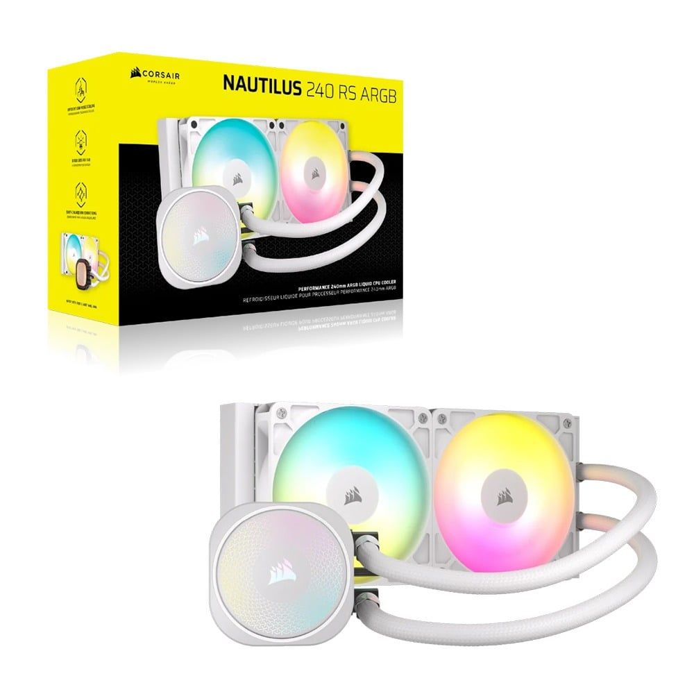 Tản nhiệt nước AIO Corsair NAUTILUS 240 RS ARGB - WHITE