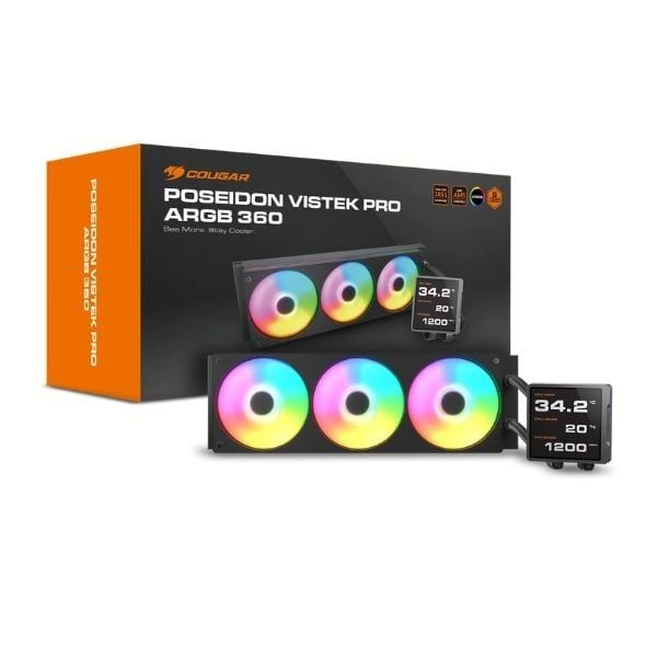 Tản nhiệt nước AIO Cougar POSEIDON VISTEK PRO ARGB 360 - BLACK