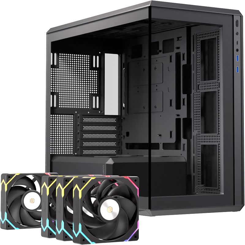 Vỏ Case Máy Tính EINAREX ZM800 RGB - BLACK