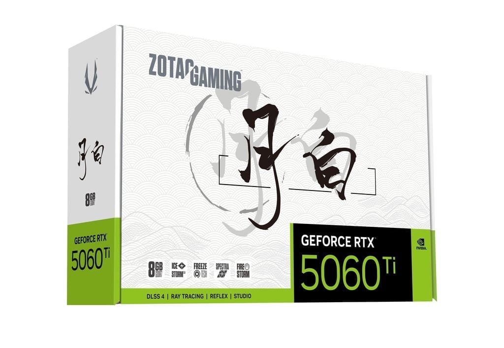 Card đồ họa ZOTAC GAMING GEFORCE RTX 5060 Ti 8GB MOON OC - WHITE