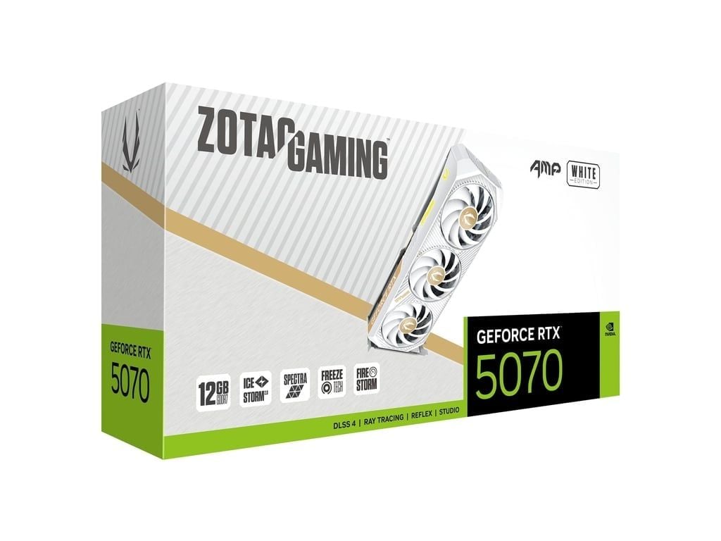 Card đồ họa ZOTAC GAMING GeForce RTX 5070 AMP - WHITE