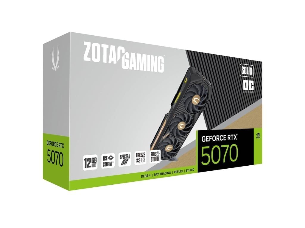 Card đồ họa ZOTAC GAMING GeForce RTX 5070 SOLID OC 12GB