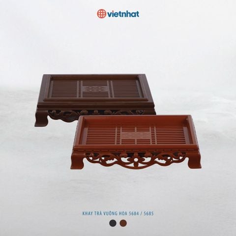  Khay trà vuông hoa 5684 