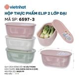  Hộp thực phẩm elip 2 lớp đại 6597-3 
