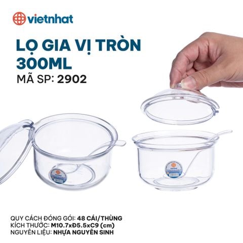  Lọ gia vị tròn 300ml 2902 
