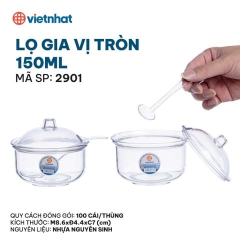  Lọ gia vị tròn 150ml 2901 