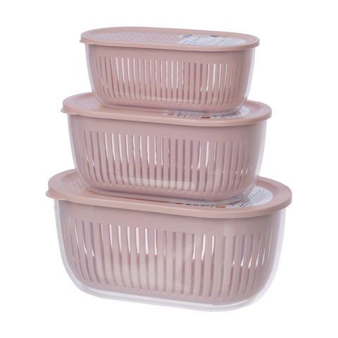  Hộp thực phẩm elip 2 lớp bộ 3-6597 