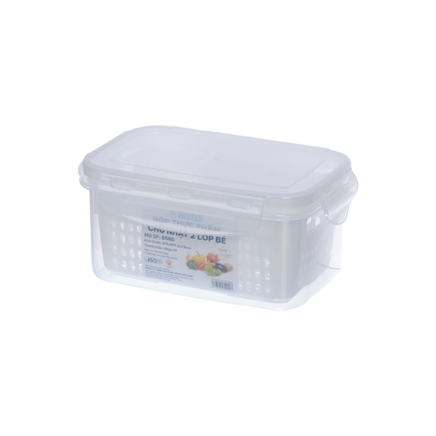  Hộp thực phẩm chữ nhật 2 lớp bé 6580 