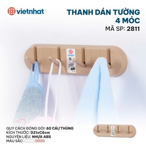  Thanh dán tường 4 móc 2811 