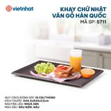  Khay chữ nhật vân gỗ Hàn Quốc 5711 