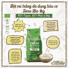 BỘT MÌ TRẮNG ĐA DỤNG HỮU CƠ SIMA BIO Le Centenarie 1kg