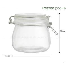 HŨ THỦY TINH TRÒN NẮP GÀI