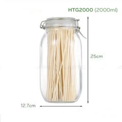 HŨ THỦY TINH TRÒN NẮP GÀI