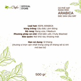  Cà Phê Arabica Cầu Đất The Green Coffee Roasters, Rang Mộc, Pha Máy/ Pha Phin/ Cold Brew - Túi 500Gr 