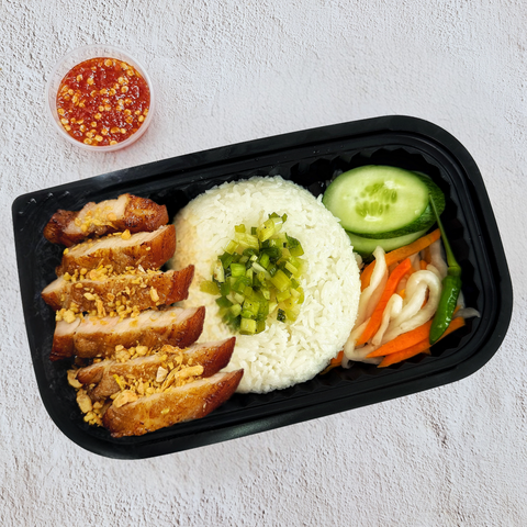  Cơm Ba Rọi Rút Sườn Mắm Tỏi 