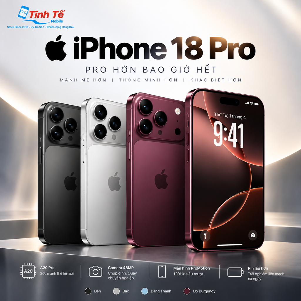 iPhone 18 Pro Chính Hãng VN (Mới 100% New seal)