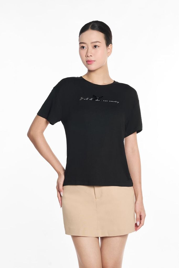 Áo Thun Thời Trang Nữ Tay Ngắn Ninomaxx 2505017