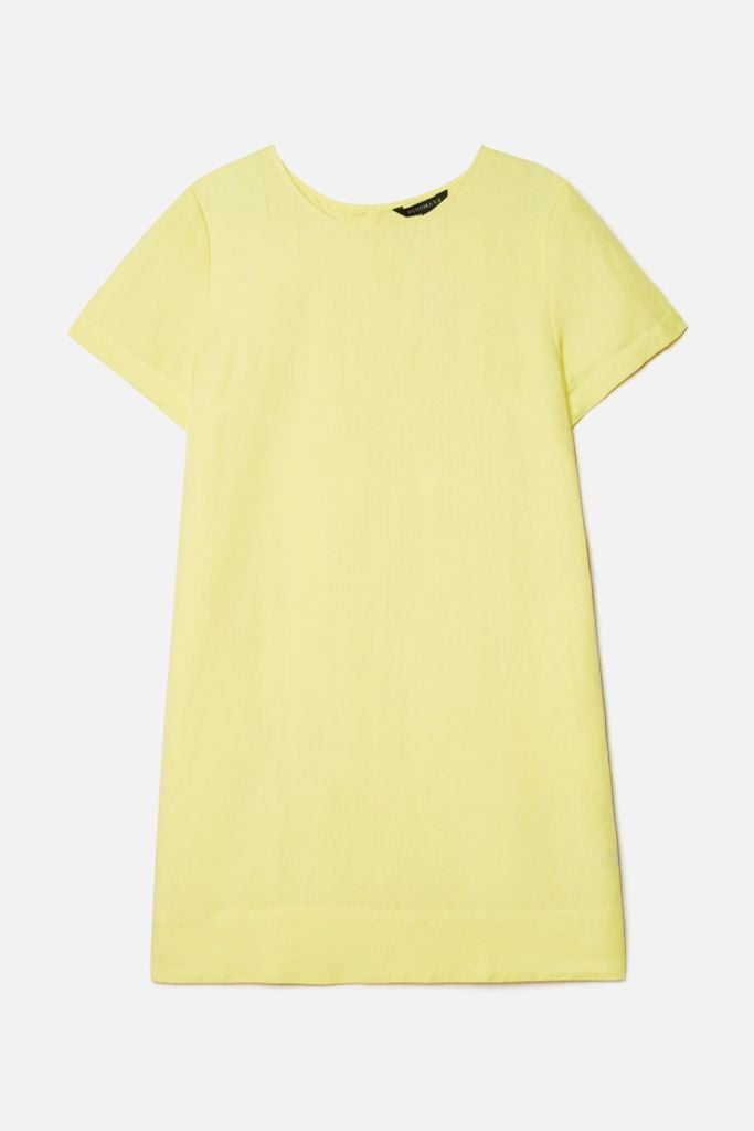 Đầm Nữ Cổ Tròn Form Rộng Vừa Màu Vàng Ninomaxx 2505022